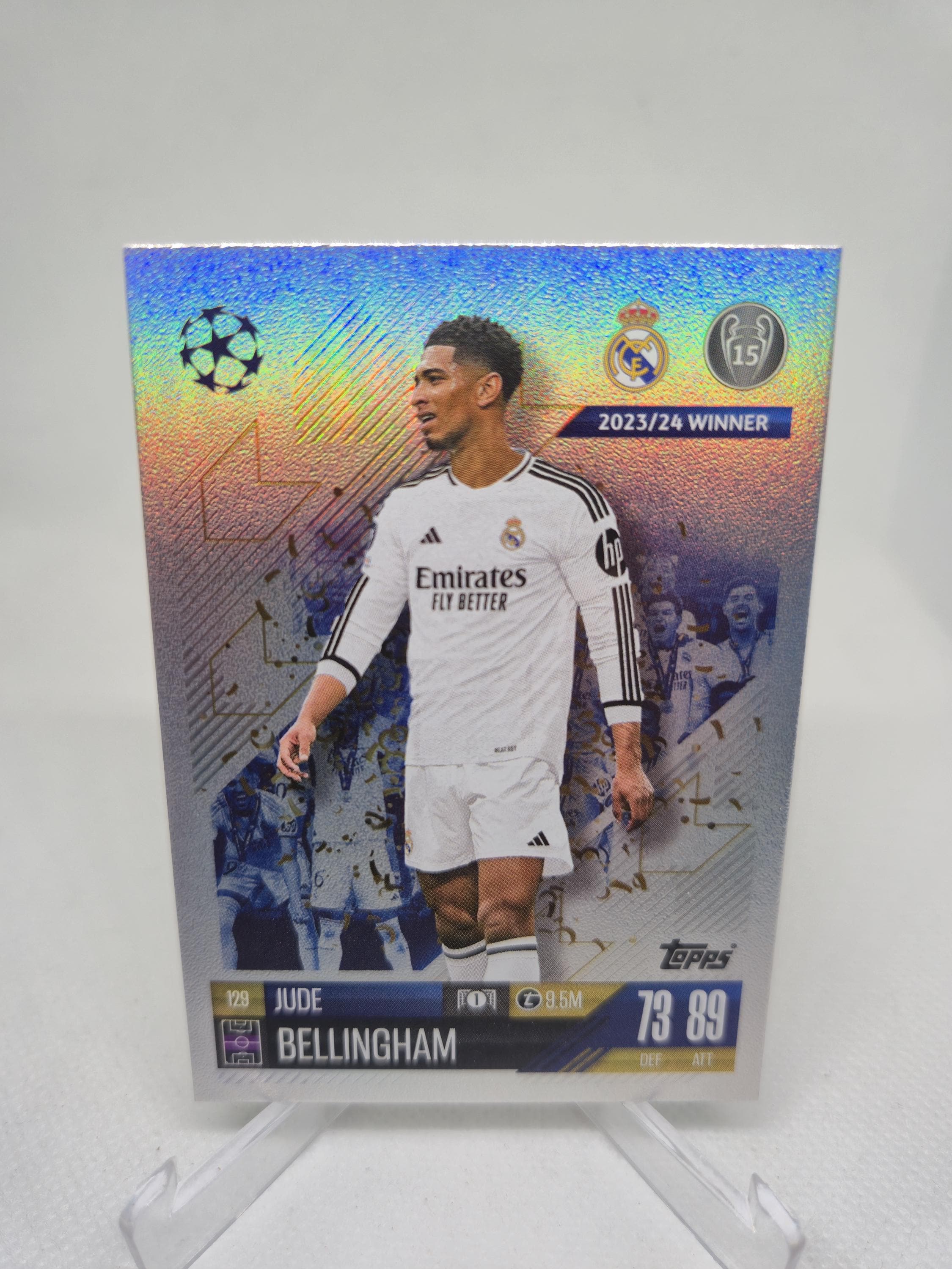 ジュード・ベリンガム「チャンピオンズ・レインボー・フォイル」Topps