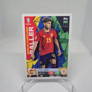 Lamine Yamal &quot;Breakthrough Baller&quot; Topps Match Attax Euro 2024. Barcelona. Soccer card. Combined shipping. Read info.