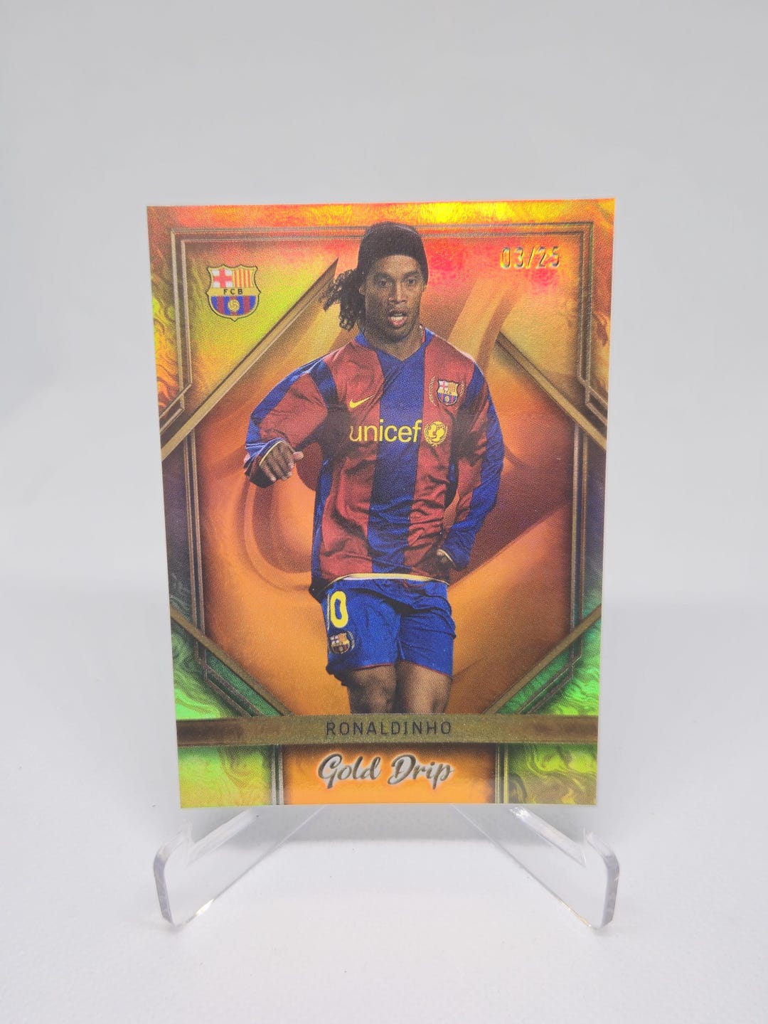 サッカーカード Futera GOLD ロナウジーニョ Ronaldinho 11 Limited Edition Ronaldinho Gold Frame Cards Futera Unique