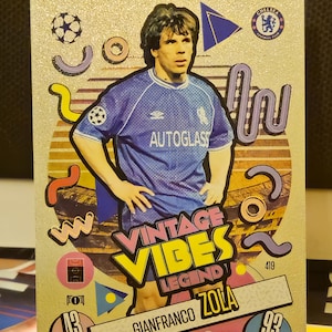 Gianfranco Zola "Vintage Wibes", Nuovo Topps Match Attax 2024/2025. Carta da calcio. Carta collezionabile. Spedizione combinata. Leggi info.