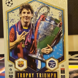 Lionel Messi "Trofeo Triunfo", Nueva Topps Match Attax 2024/2025. Tarjeta de fútbol. Tarjeta coleccionable. Envío combinado. Leer información.