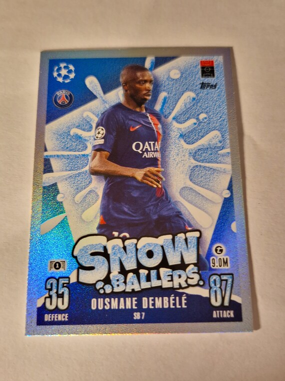 Ousmane Dembele snowballers Topps Match Attax Soccer 2024. Soccer Card. Trading Card. Combined Shipping. Paris Saint germain Etsy Canada