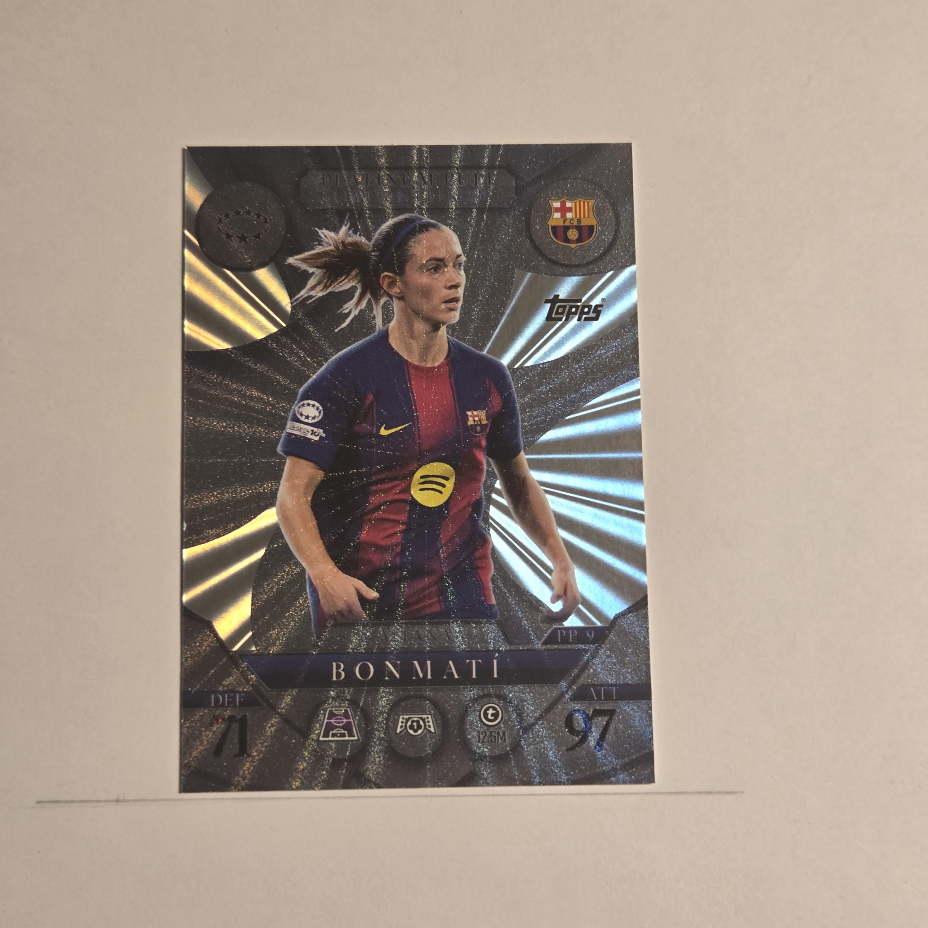 Aitana Bonmati Platinum Pull Topps Match Attax Card Extra 25/26