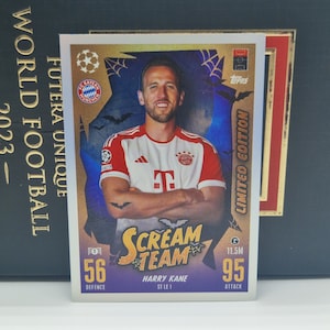 Harry Kane &quot;Scream Team&quot; Limited Edition, Topps Match Attax Soccer 2024. Soccer card. Trading card. Combined shipping. Manchester United.