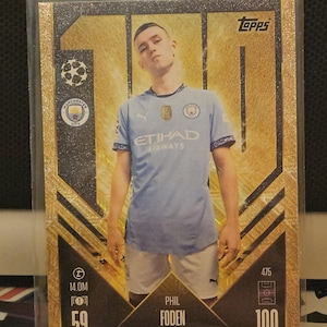 Phil Foden « 100 Club », nouveau Topps Match Attax 2024/2025. Carte de football. Carte à collectionner. Expédition combinée. Lisez les informations.