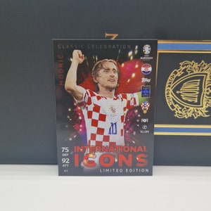 Luka Modric « International Icons », Topps Match Attax Euro 2024. Croatie. Carte de football. Carte à collectionner. Expédition combinée. Lisez les informations.