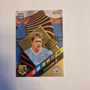 Kevin de Bruyne "Giant" Adrenalyn XL Soccer 2024. Carta de futebol. Carta colecionável. Envio combinado.