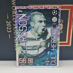 Henrik Larsson ""Cult Hero"", Topps Match Attax Fussball 2024. Fussball. Sammelkarte. Kombiversand. Keltisch."