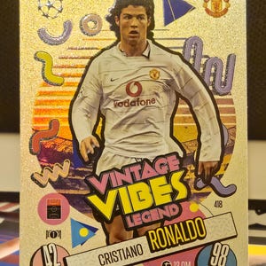 Cristiano Ronalo „Vintage Wibes“, New Topps Match Attax 2024/2025. Fußball Karte. Sammelkarte. Kombiversand möglich. Info lesen.