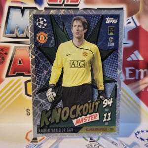 Edwin Van Der Sar "Knockout Master", Nuovo Topps Match Attax extra 2024/2025. Carta da calcio. Carta collezionabile. Spedizione combinata. Leggi le informazioni.