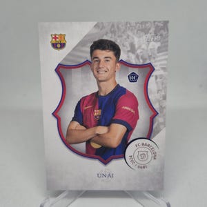 Tarjeta UNAI Topps FC Barcelona 125.º aniversario 2024. Tarjeta de fútbol. Envío combinado.