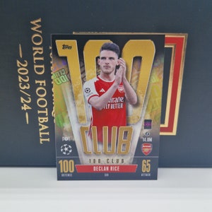 Declan Rice « 100 Club », Topps Match Attax Extra 2024. Carte de football. Carte à collectionner. Expédition combinée. Lisez les informations.