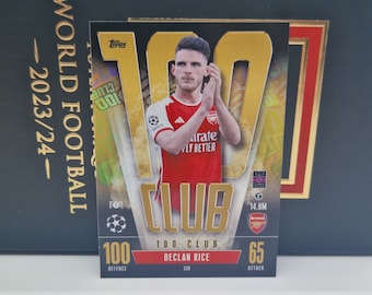Declan Rice "100 Club", Topps Match Attax Extra 2024. Soccer card. Trading card. Combined shipping. Read info.