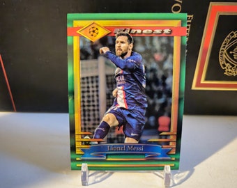 Lionel Messi Topps Finest 2023. Soccer card. Trading card. Combined shipping. Leo Messi. Paris Saint-Germain.