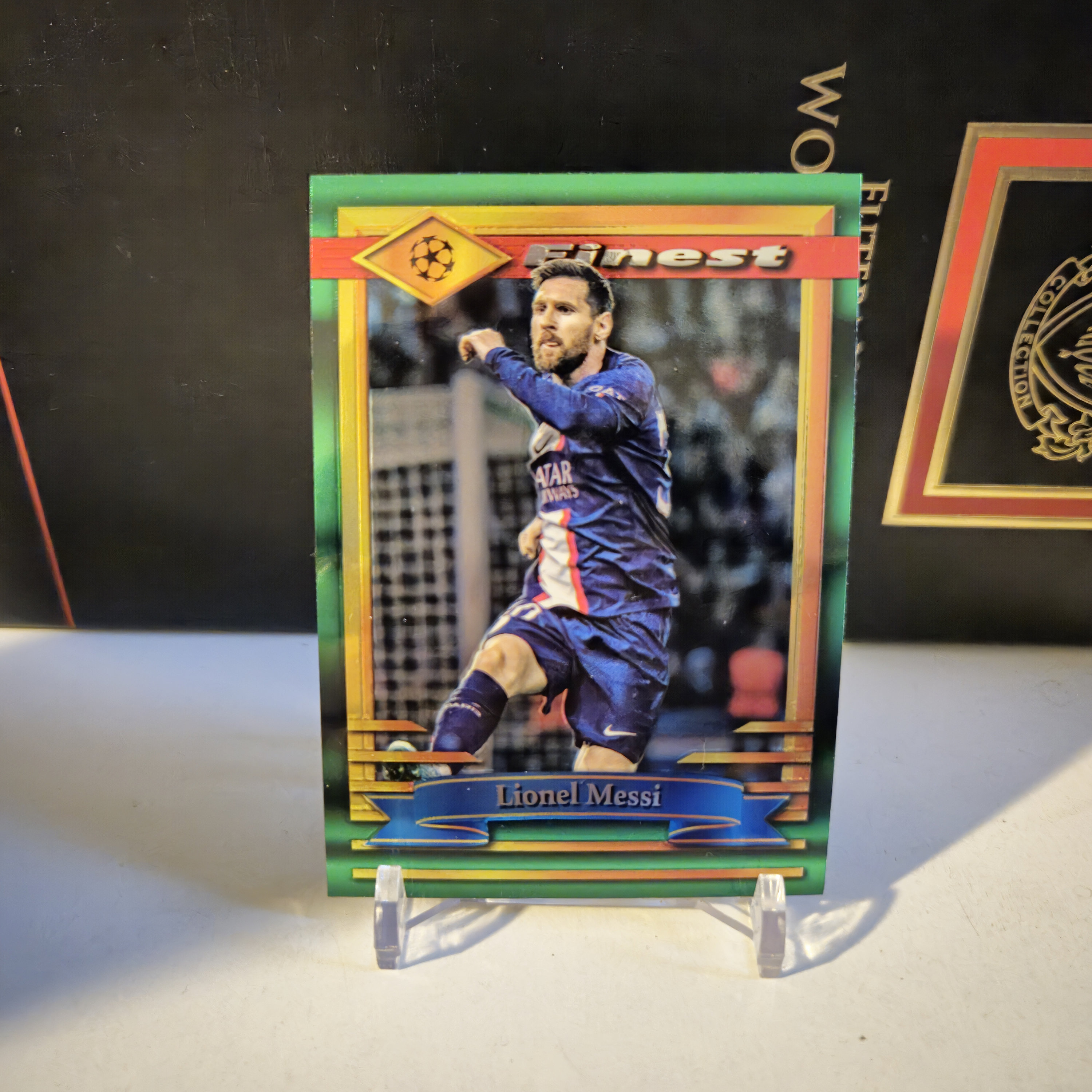 Lionel Messi Topps Finest 2023. Soccer Card. Trading Card