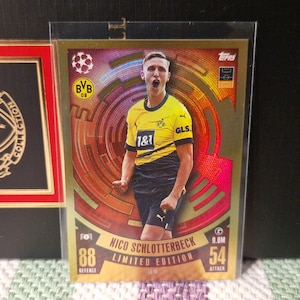 "Nico Schlotterbeck ""Limited Edition"" Topps Match Attax Fussball 2024. Fussball Karte." Sammelkarte. Kombiversand möglich.