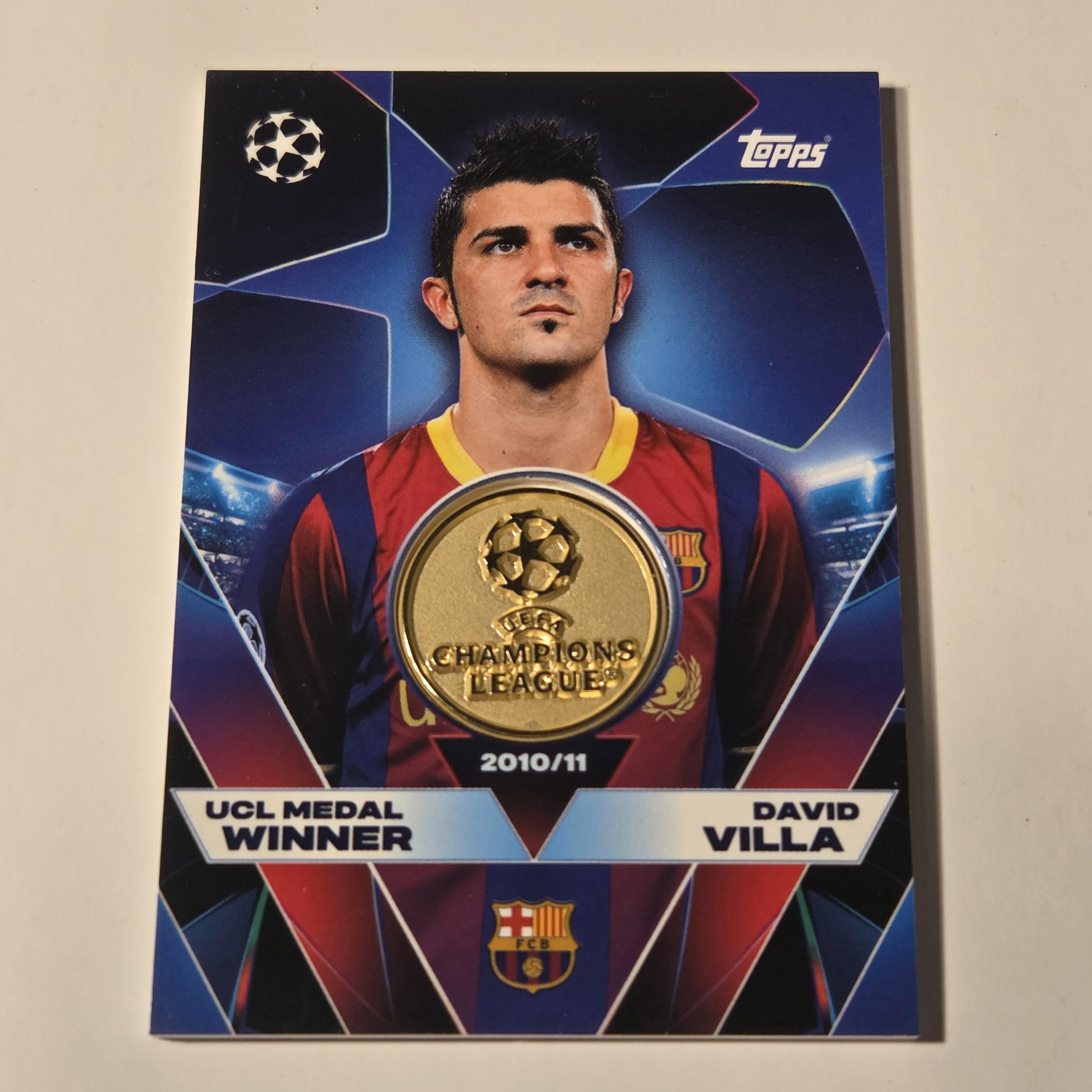 David Villa UCL Medal Winner Relic Topps Match Attax 25/26