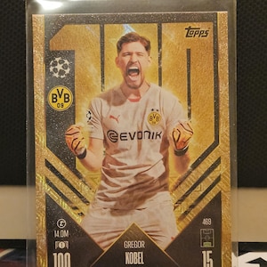 Gregor Kobel « 100 Club », nouveau Topps Match Attax 2024/2025. Carte de football. Carte à collectionner. Expédition combinée. Lisez les informations.