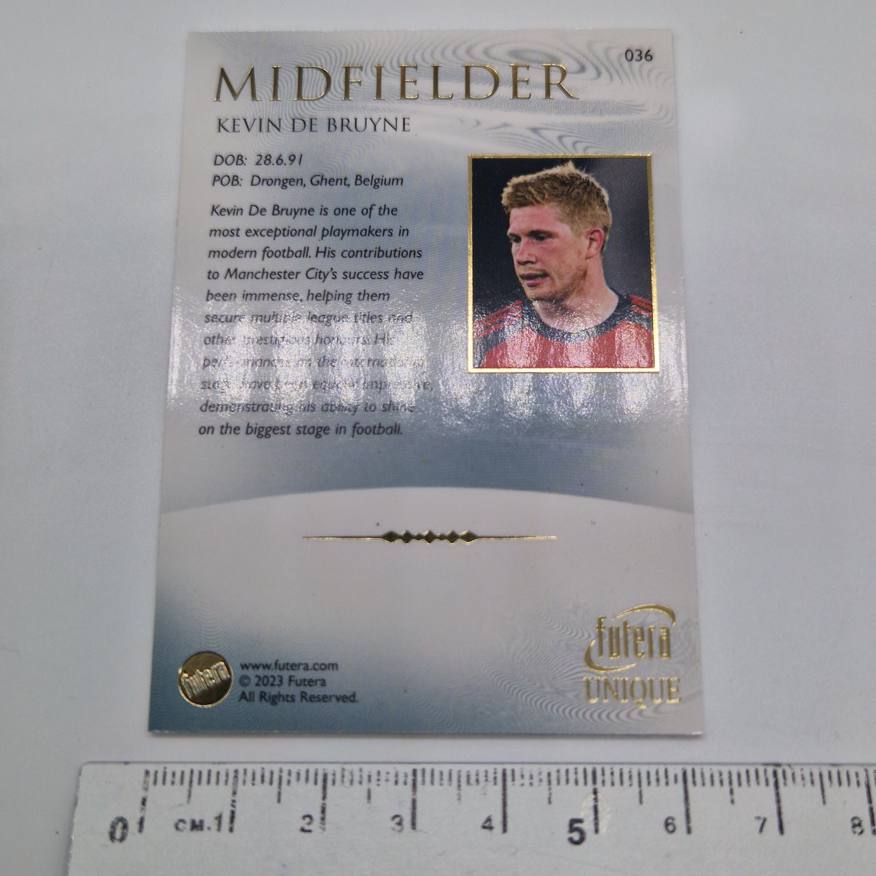 Kevin De Bruyne, FUTERA Unique World Football 2024. Soccer Card 