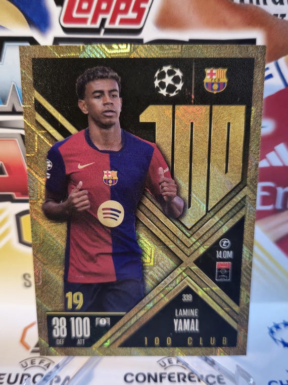 Match Attax 2025-2026 Trading Card - Lamine Yamal Black Edge (Mint Condition)