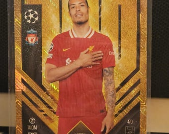 Virgil Van Dijk &quot;100 Club&quot;, New Topps Match Attax 2024/2025. Soccer card. Trading card. Combined shipping. Read info.