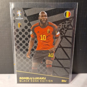 Romelu Lukaku « Black Edge Edition », Topps Match Attax Euro 2024. Belgique. Carte de football. Carte à collectionner. Expédition combinée. Lisez les informations.