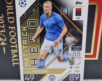 Erling Haaland „Hattrick-Held“, Topps Match Attax 2022/23. Fußball Karte. Sammelkarte. Kombiversand möglich.