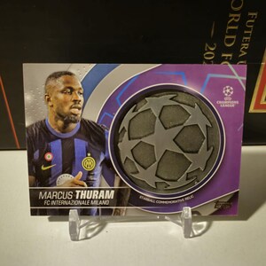 Marcus Thuram "Cartão Comemorativo Starball Relic" Topps Competições de Clubes da UEFA 2023/2024. Inter. Envio combinado.