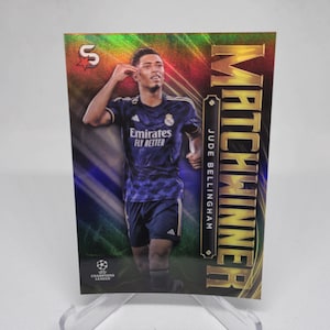Jude Bellingham « Vainqueur du match » devance les superstars de l'UCC le 23/24. Real Madrid. Carte de football. Carte à collectionner. Expédition combinée. Lisez les informations.