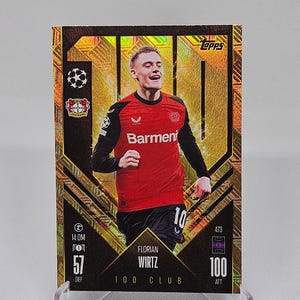 Florian Wirtz « 100 Club », nouveau classement Topps Match 2024/2025. Carte de football. Carte à collectionner. Expédition combinée. Lisez les informations.