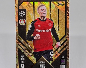 Florian Wirtz &quot;100 Club&quot;, New Topps Match Attax 2024/2025. Soccer card. Trading card. Combined shipping. Read info.