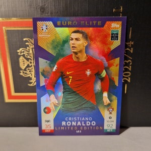 Cristiano Ronaldo « Euro Elite Limited Edition », Topps Match Attax Euro 2024. Portugal. Carte de football.Carte à collectionner.Expédition combinée.Lire les informations.