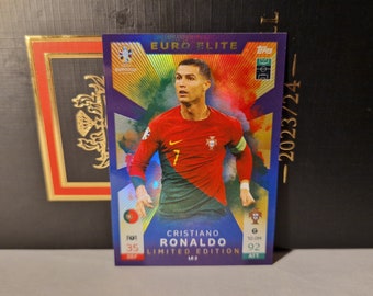 Cristiano Ronaldo &quot;Euro Elite Limited Edition&quot;, Topps Match Attax Euro 2024. Portugal. Soccer card.Trading card.Combined shipping.Read info.
