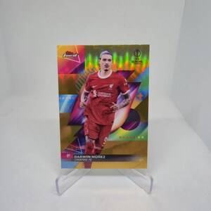 Darwin Nunez 46/50ex Topps Finest 2024. Liverpool. Carte de football. Expédition combinée. Lisez les informations. Vini jr