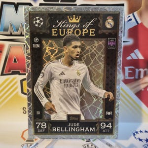 Jude Bellingham "Kings of Europe" , New Topps Match Attax extra 2024/2025. Soccer card. Trading card. Combined shipping. Read info.