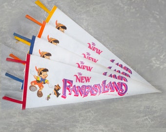 Vintage Disney Fantasyland Pennant 1983 RARE- Sold Separately