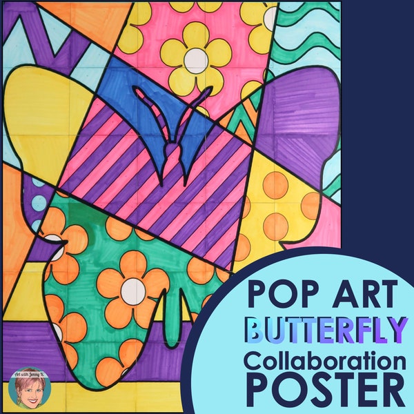 Printable Collaboration Butterfly Poster | Fun Art Activity to Celebrate Spring with your Kids!