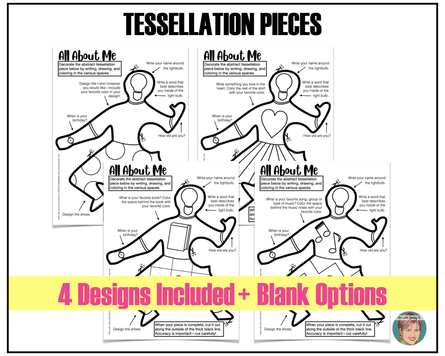 Printable All About Me Tessellation "we Are All Connected" | Community ...