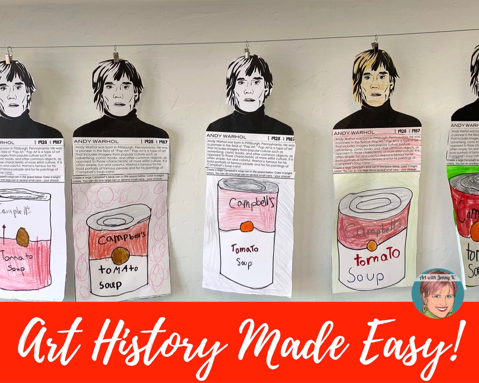 Meet Artist: Andy Warhol | Fun Art History Activity Lesson for Kids ...