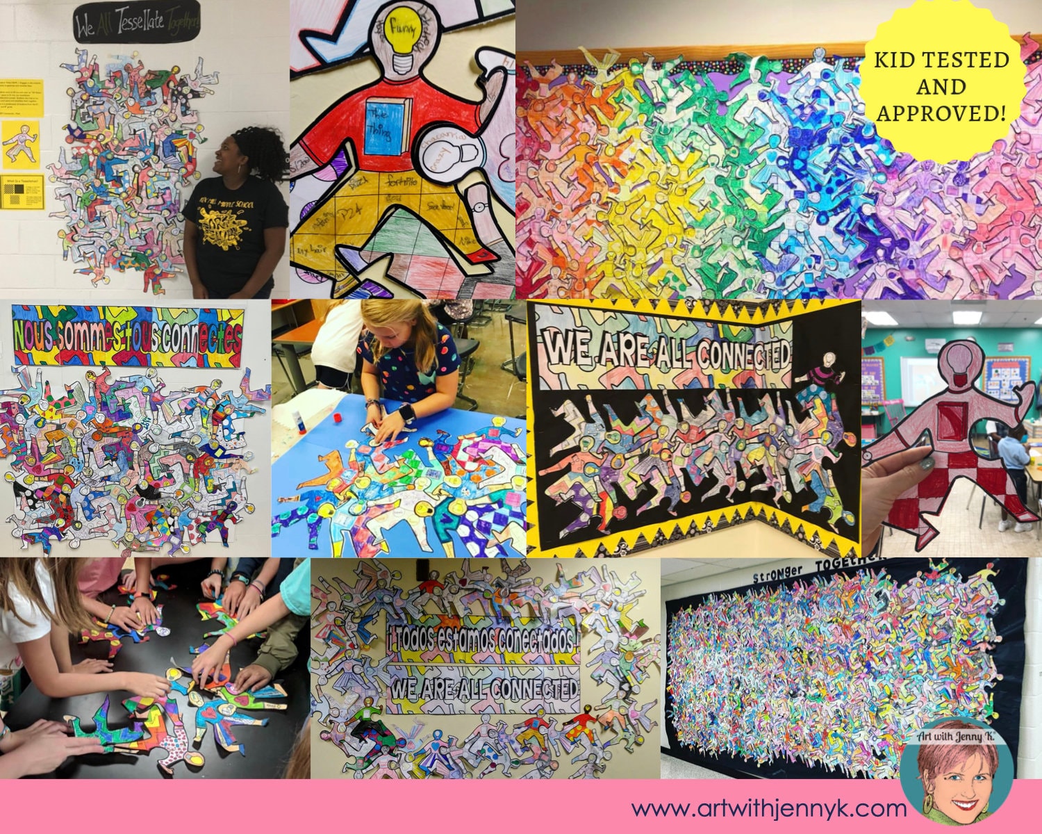 Printable All About Me Tessellation "we Are All Connected" | Community ...