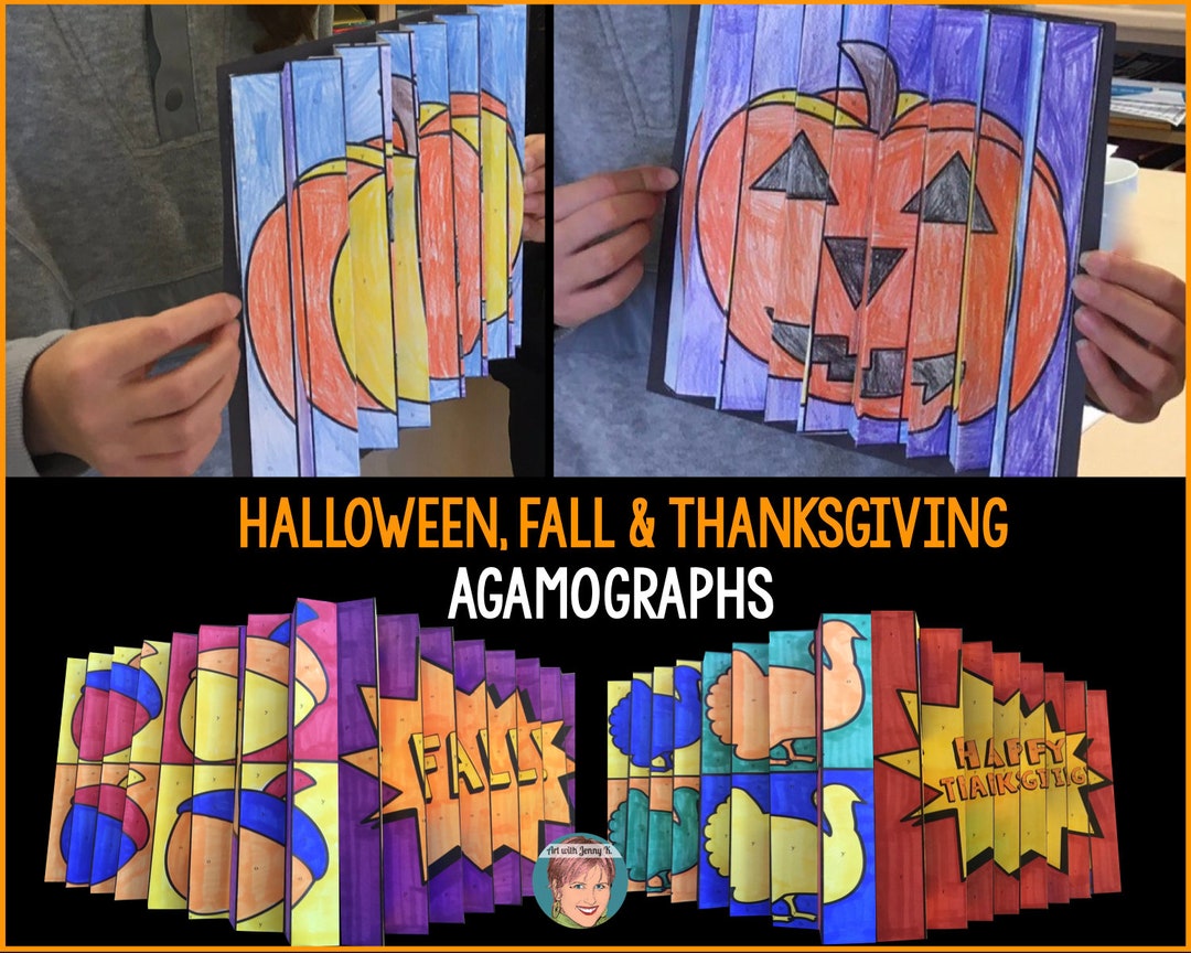 Printable Agamograph Designs for Fall, Halloween, and Thanksgiving ...