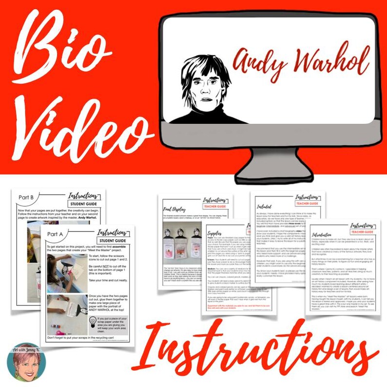 Meet Artist: Andy Warhol | Fun Art History Activity Lesson for Kids ...