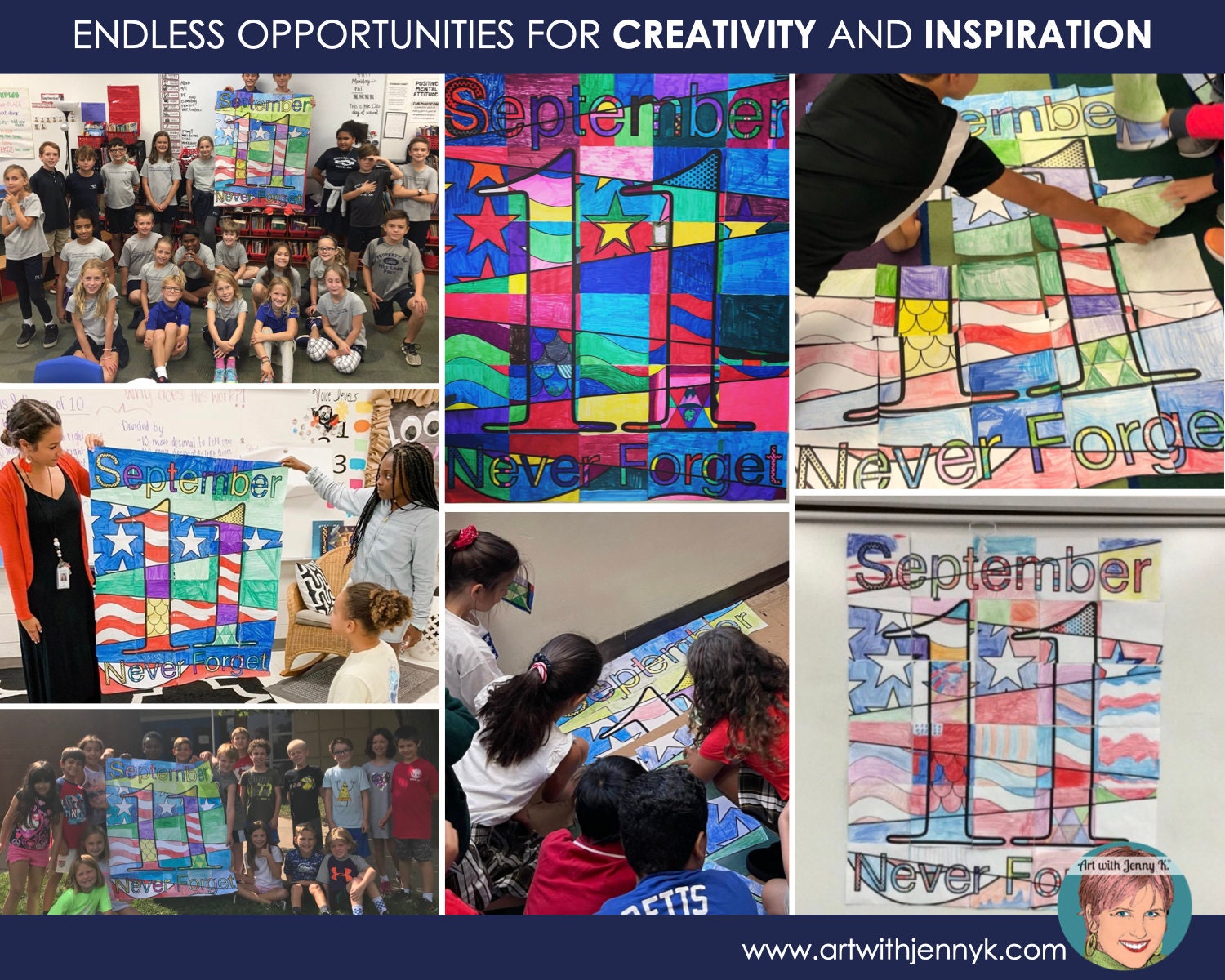 Printable September 11 (9/11) Never Forget Collaborative Poster ...