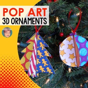 Decorazioni natalizie 3D Pop Art stampabili / Un'attività artigianale natalizia preferita da tempo / Download digitale