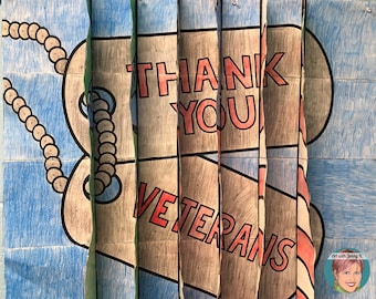Printable Veteran's Day Craft Activity for Kids | "Thank You, Veterans" Collaborative 3D Agamograph Poster