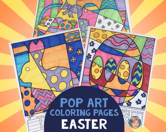 Printable Easter Coloring Pages | Fun Easter Arts and Crafts Activity for Kids | Writing Prompts Included