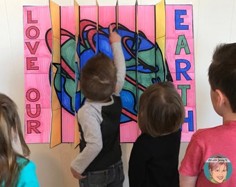 Unique Earth Day Activity for Kids! | PRINTABLE 3D Earth Day Agamograph Collaboration Poster