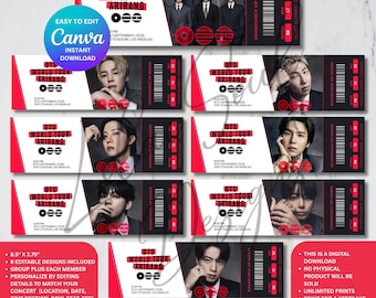 BTS World Tour 2026 Foiled Ticket | Personalised Concert Keepsake