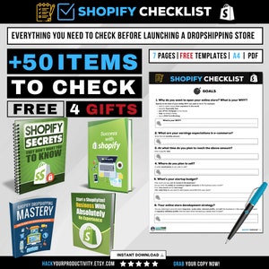 Shopify Checklist, Ecommerce Checklist, Dropshipping Checklist, Ecommerce Guide, Dropshipping Guide, Shopify Help, Dropshipping Guidebook
