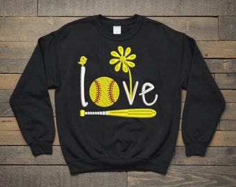 I LOVE SOFTBALL Embroidery File